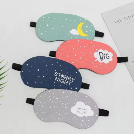 Night Eye Mask with Gel Ice Pack – Adjustable, Unscented & Travel-Friendly (MULTICOLOUR)